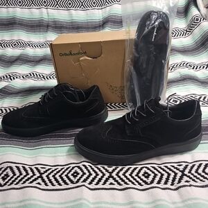 Orthocomfoot ZGXX03 Lace‎ up Walking/Skate Shoes Black Suede Wingtip Men's 47/13